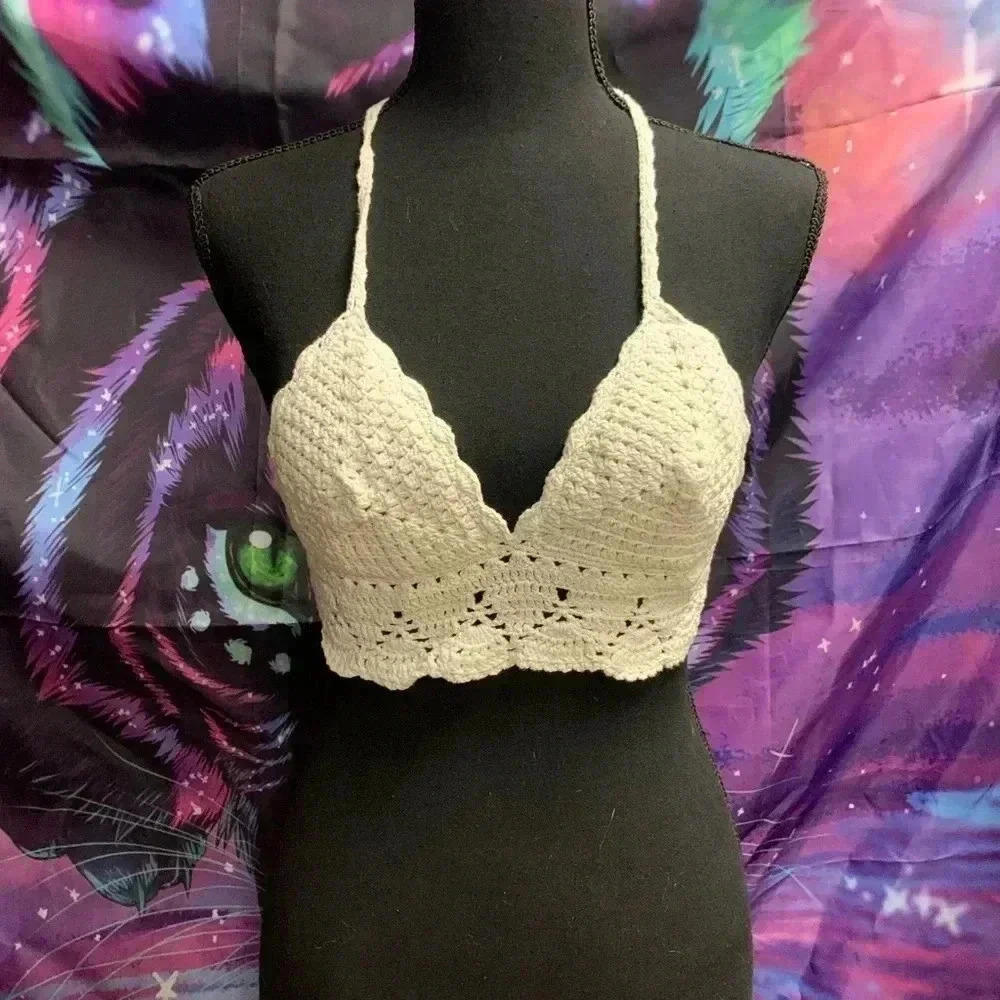 Handcrafted Crochet Bralette - Bohemian Style Top